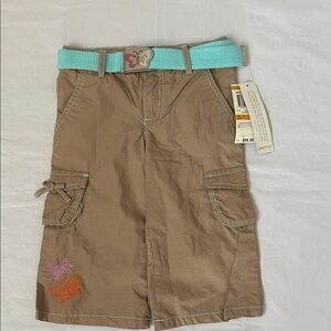 Greendog Brown Shorts with Teal Belt